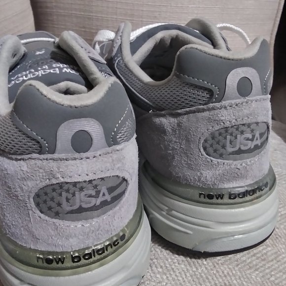 New Balance 993 Grey size 13 Silver White Gray Made In USA Men's Retro MR993GL - Picture 11 of 14